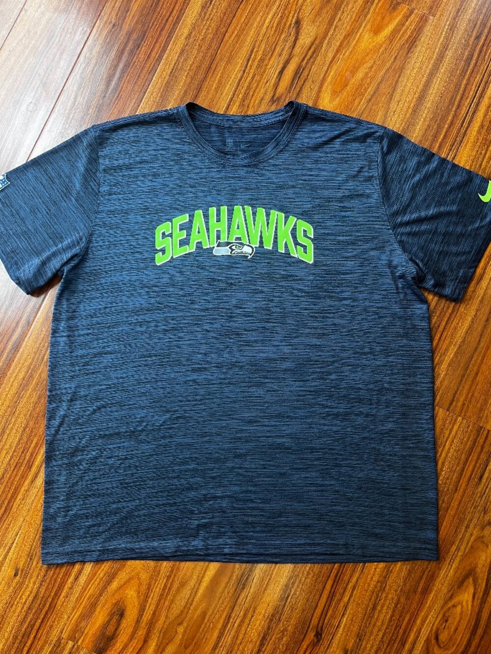 EUC Nike Onfield Apparel Seattle Seahawks Navy Heather Athletic T-Shirt XXL